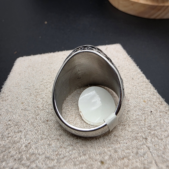 Turquoise Stone Silver Ring (1347) - Picture 3 of 3